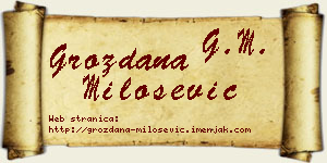 Grozdana Milošević vizit kartica